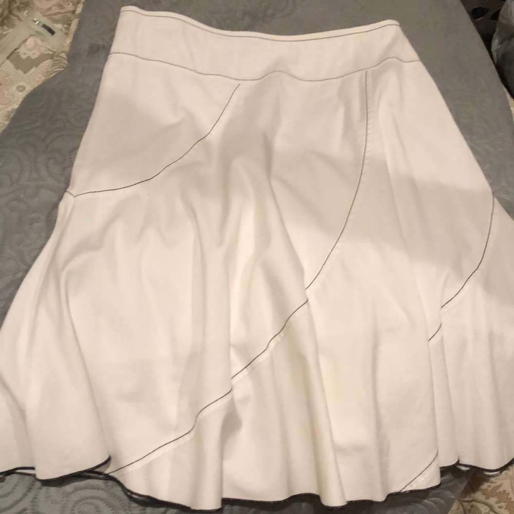 White skirt with black stitching